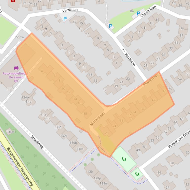 Kaart van postcodegebied 3603BH.