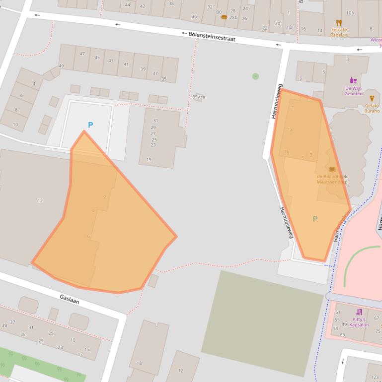 Kaart van postcodegebied 3603BN.