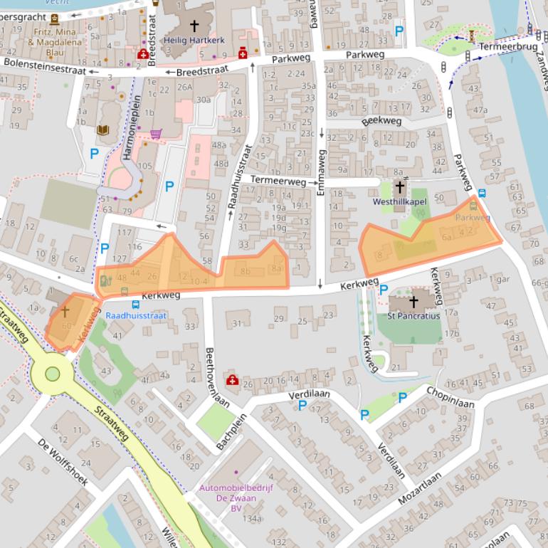 Kaart van postcodegebied 3603CM.