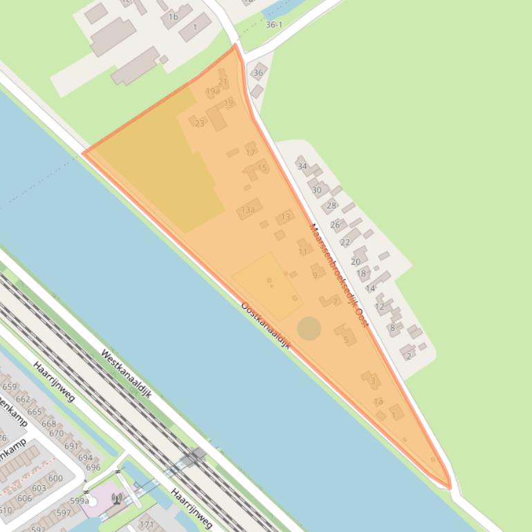 Kaart van postcodegebied 3603EA.