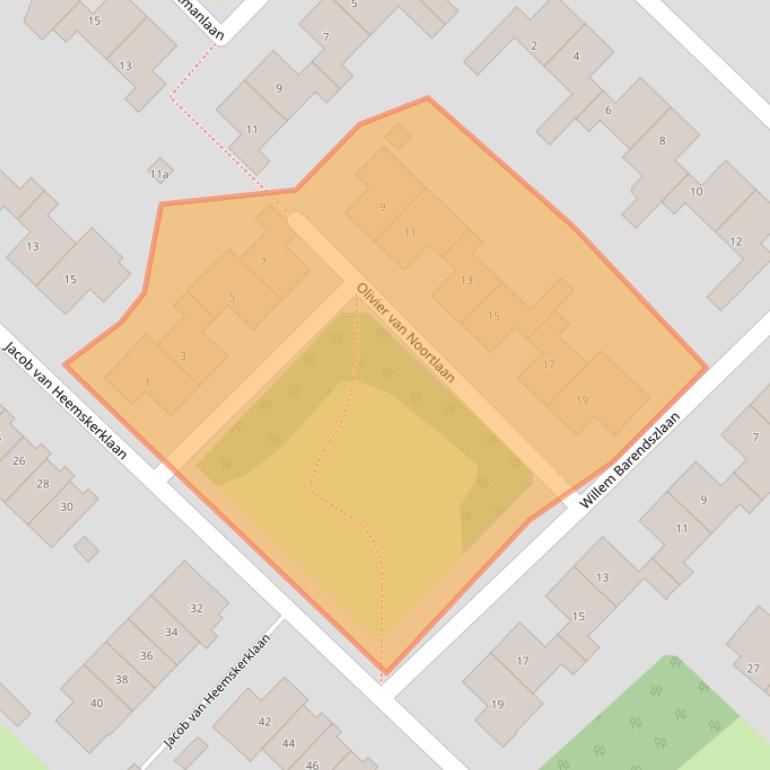 Kaart van postcodegebied 3603GL.