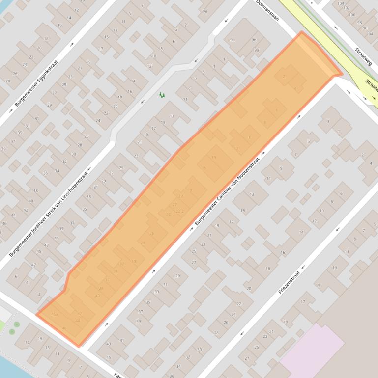 Kaart van postcodegebied 3604AK.