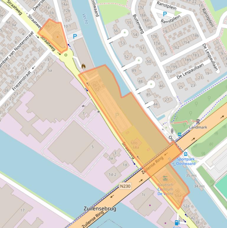 Kaart van postcodegebied 3604BC.