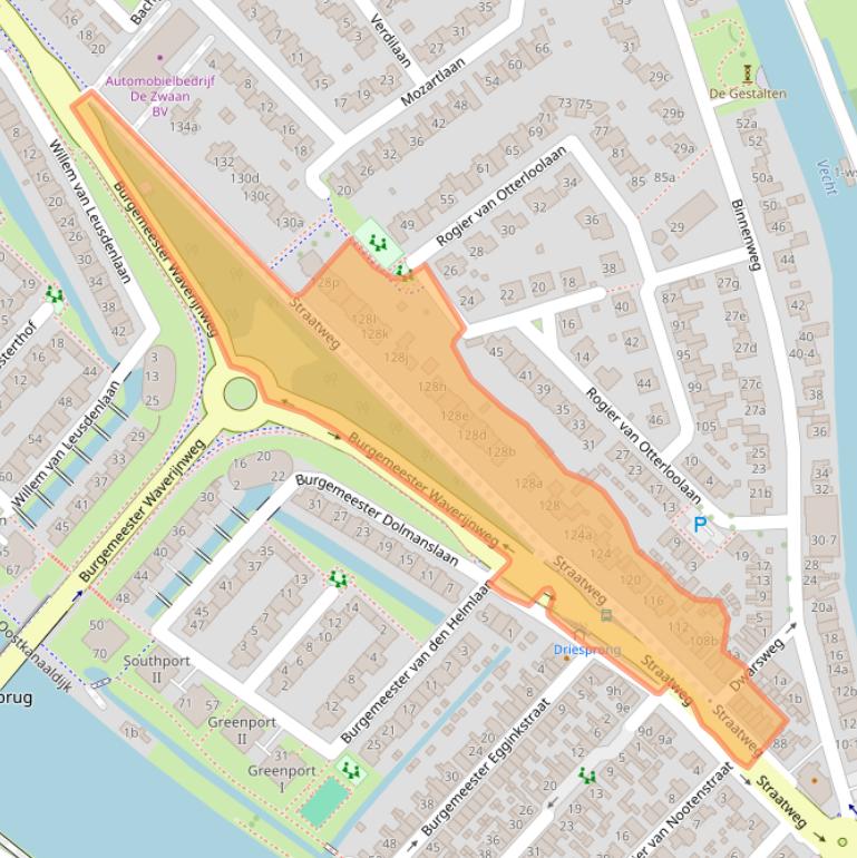 Kaart van postcodegebied 3604BD.