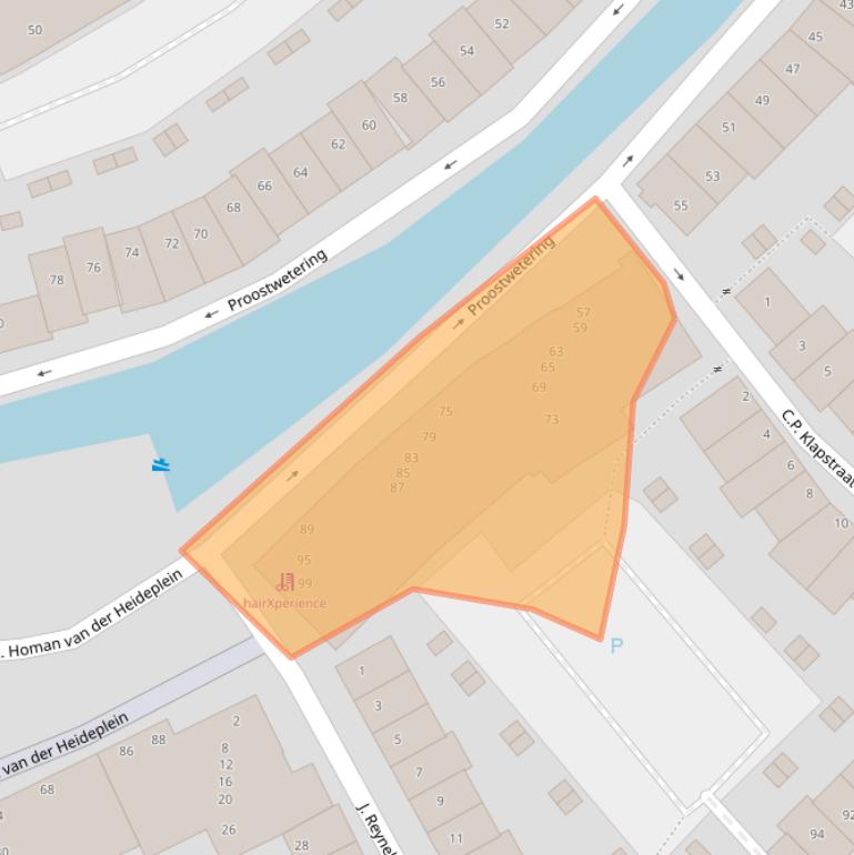 Kaart van postcodegebied 3604DH.