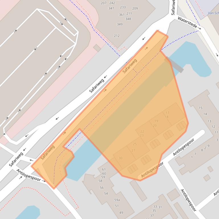 Kaart van postcodegebied 3605CB.