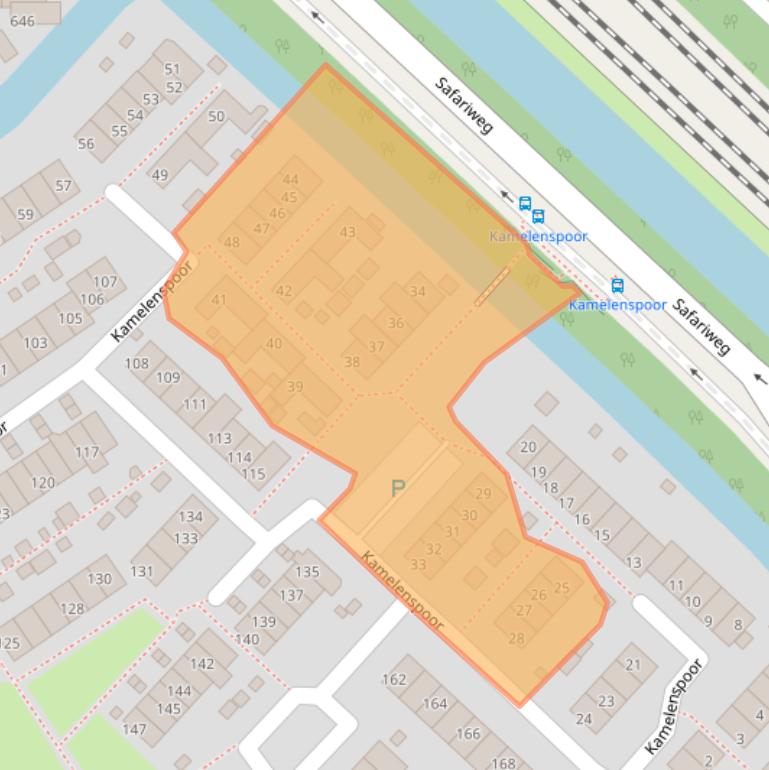 Kaart van postcodegebied 3605EB.