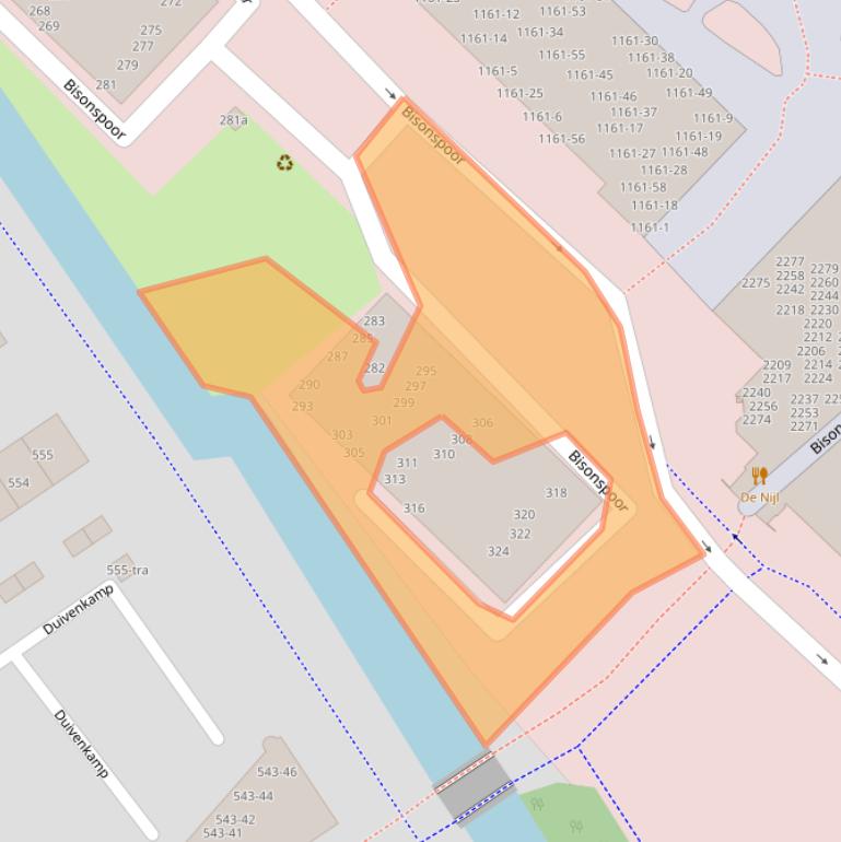 Kaart van postcodegebied 3605JR.