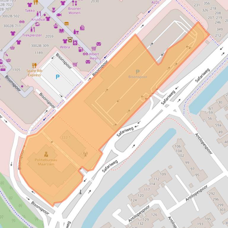 Kaart van postcodegebied 3605JV.