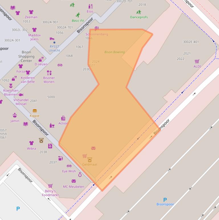 Kaart van postcodegebied 3605KJ.