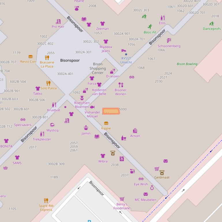 Kaart van postcodegebied 3605KM.