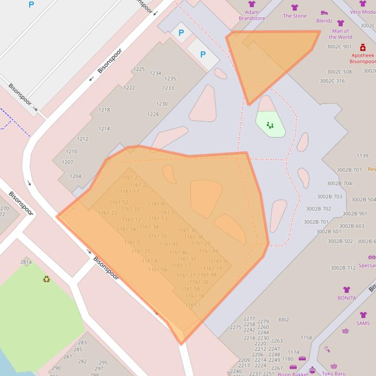 Kaart van postcodegebied 3605KV.