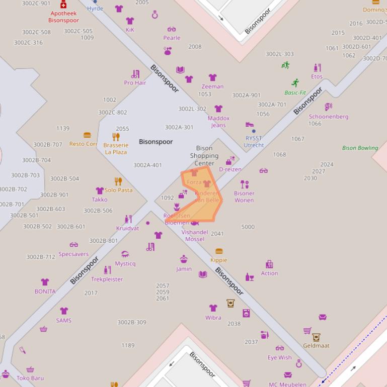 Kaart van postcodegebied 3605LD.