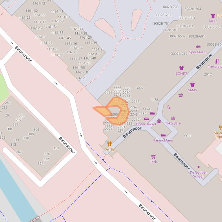 Kaart van postcodegebied 3605LP.