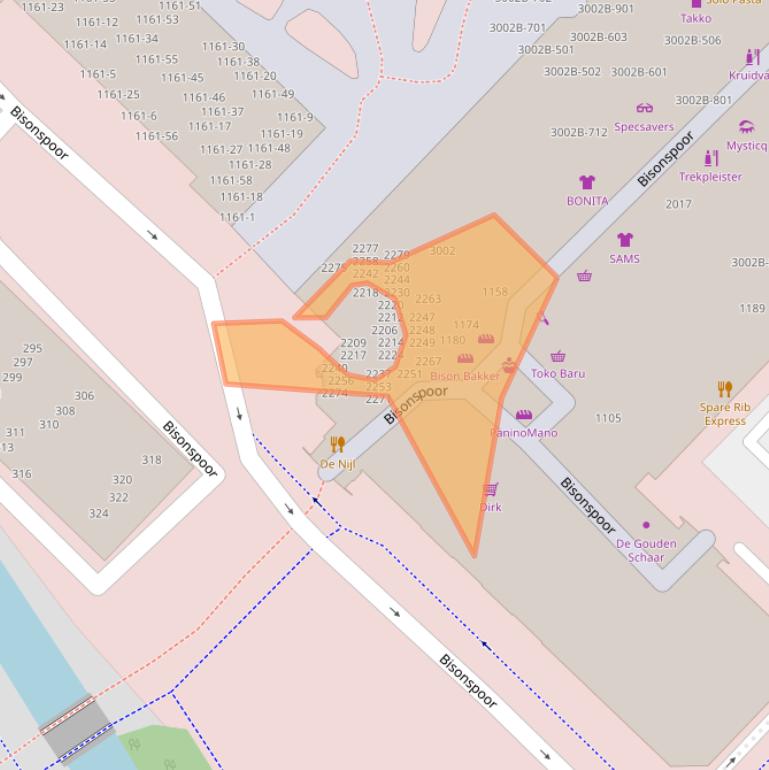 Kaart van postcodegebied 3605LR.