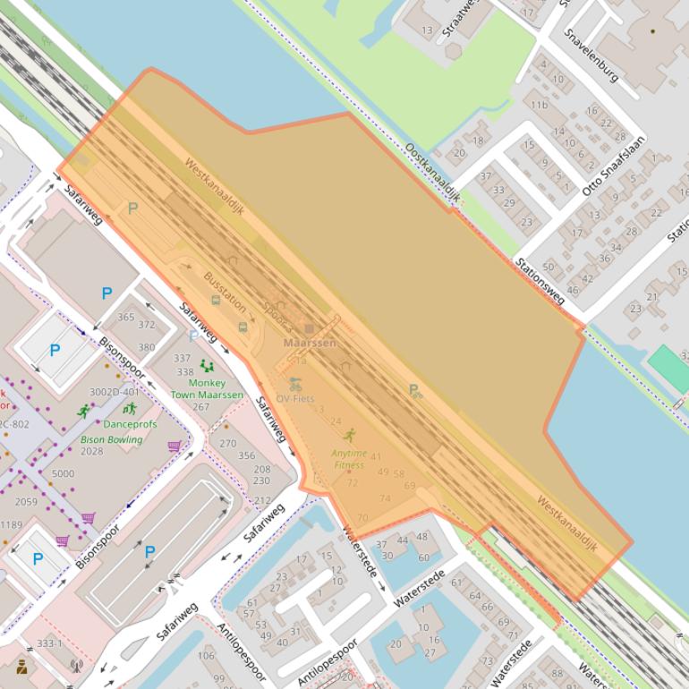 Kaart van postcodegebied 3605MA.