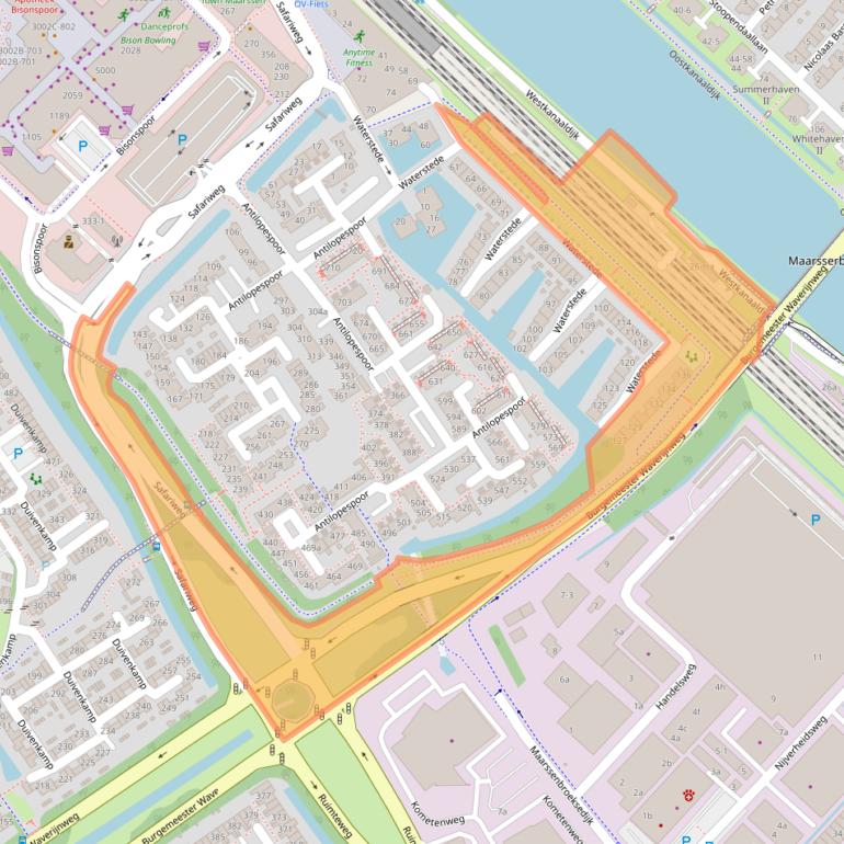 Kaart van postcodegebied 3605NG.