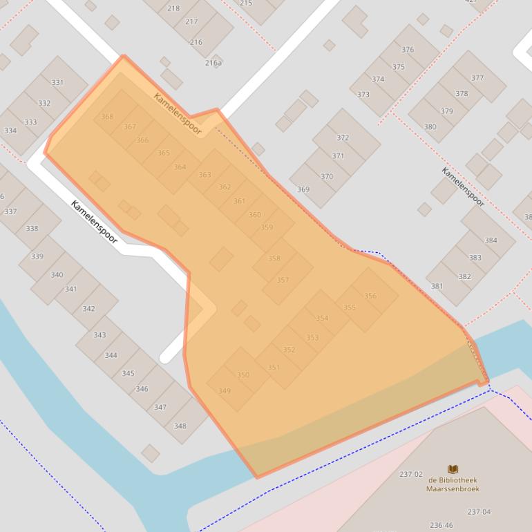 Kaart van postcodegebied 3605TB.