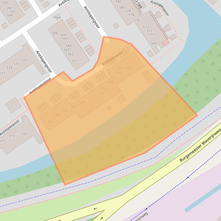 Kaart van postcodegebied 3605XB.