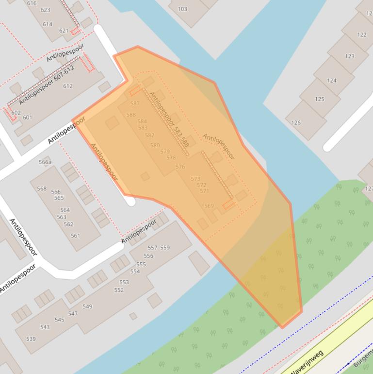 Kaart van postcodegebied 3605XD.