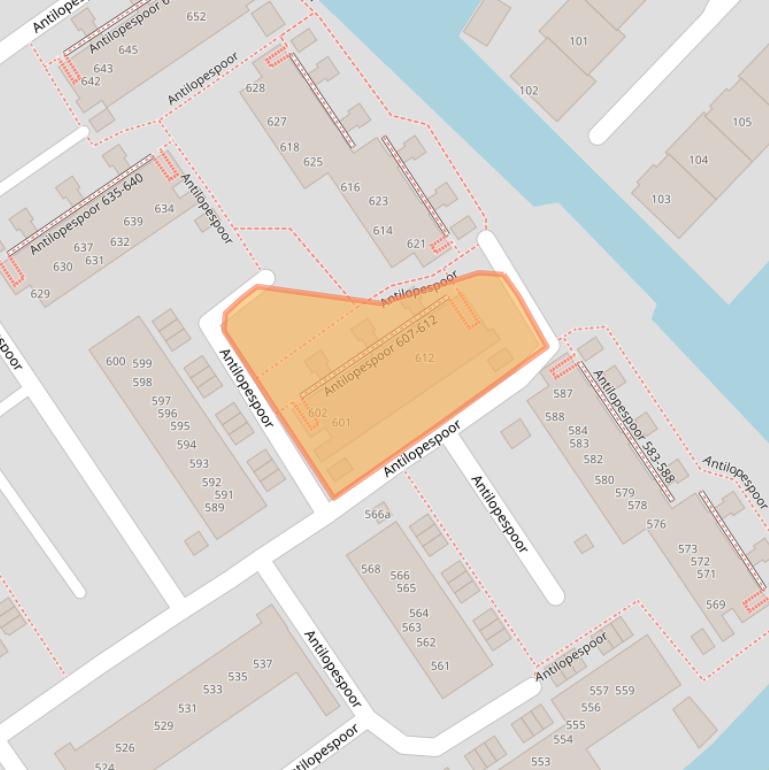 Kaart van postcodegebied 3605XG.