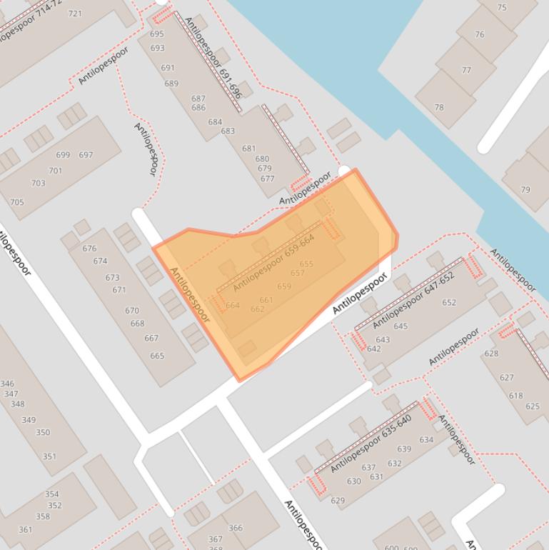 Kaart van postcodegebied 3605XL.