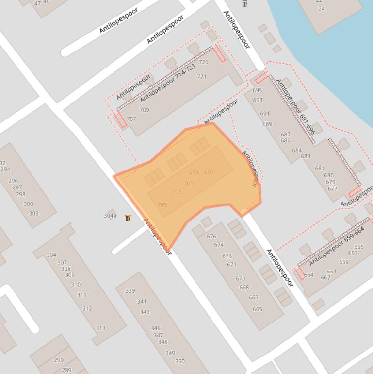 Kaart van postcodegebied 3605XP.