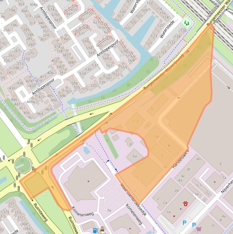 Kaart van postcodegebied 3606AA.