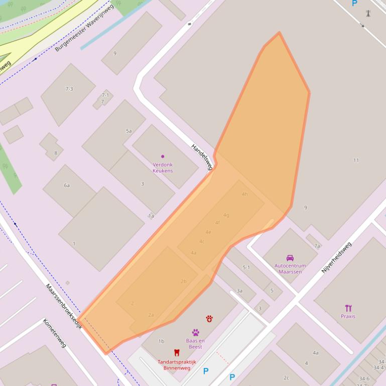 Kaart van postcodegebied 3606AB.