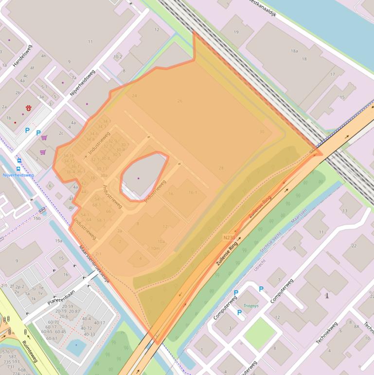 Kaart van postcodegebied 3606AS.