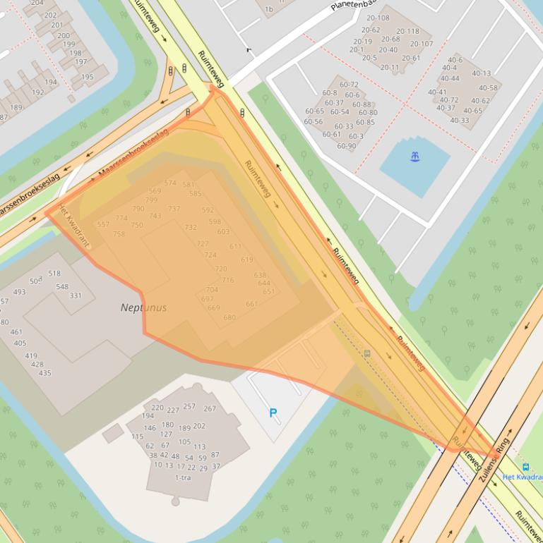 Kaart van postcodegebied 3606AW.