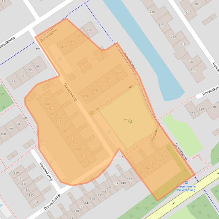 Kaart van postcodegebied 3607AH.