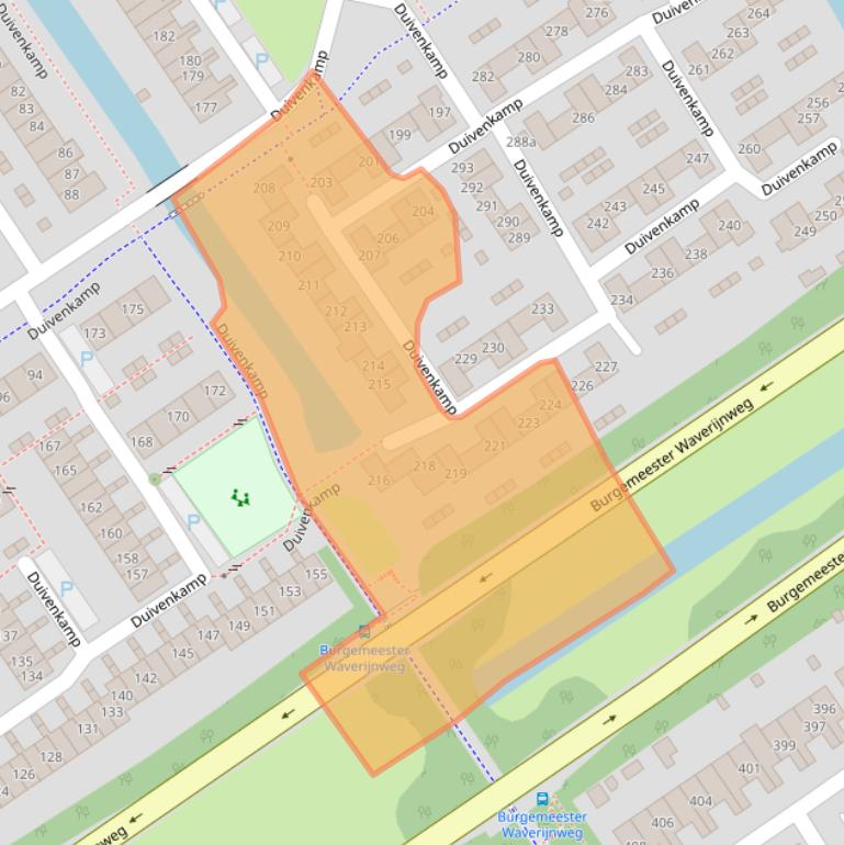 Kaart van postcodegebied 3607AK.