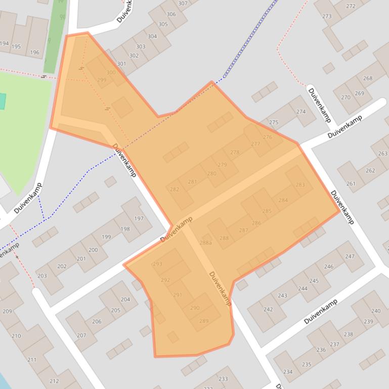 Kaart van postcodegebied 3607AN.