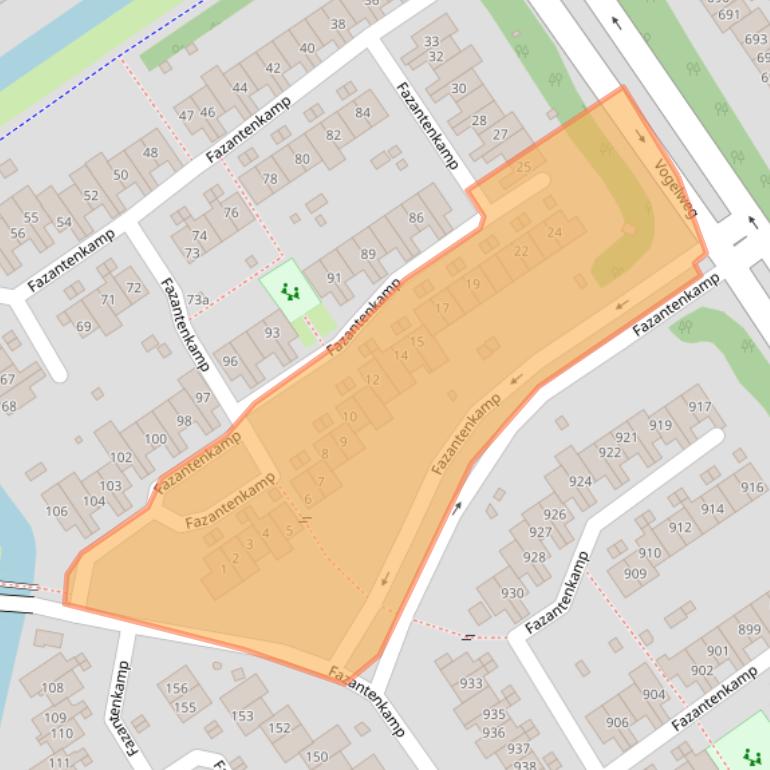 Kaart van postcodegebied 3607CA.