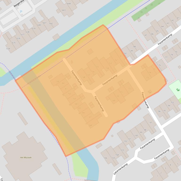 Kaart van postcodegebied 3607CC.