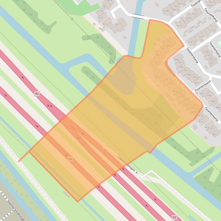 Kaart van postcodegebied 3607DA.