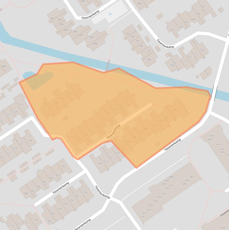 Kaart van postcodegebied 3607DD.