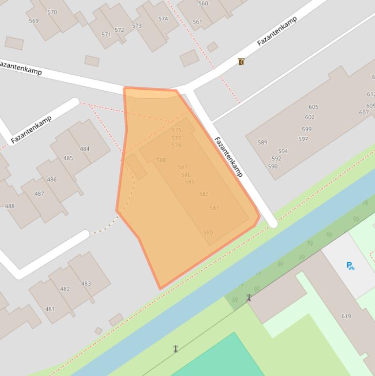 Kaart van postcodegebied 3607DG.