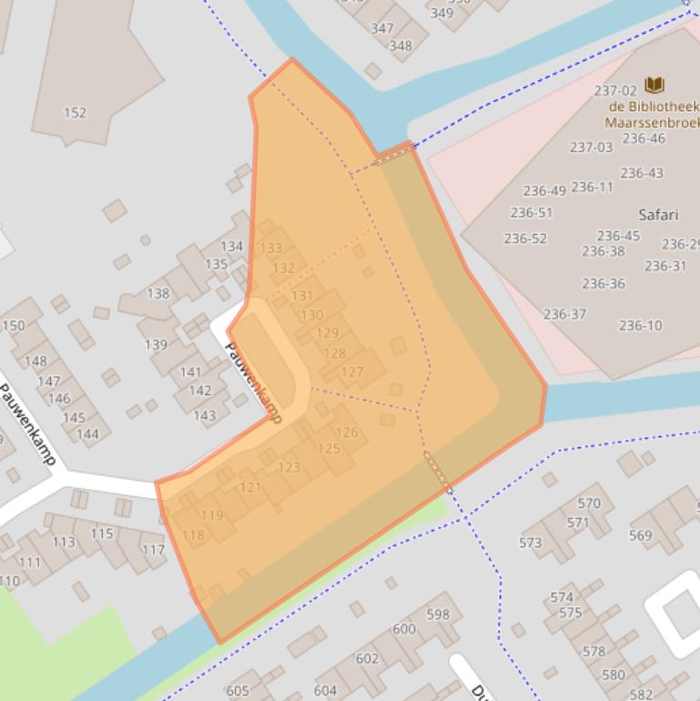 Kaart van postcodegebied 3607GJ.