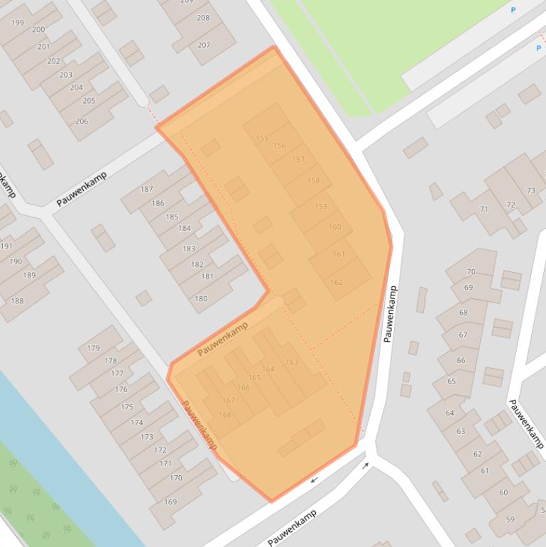 Kaart van postcodegebied 3607GL.