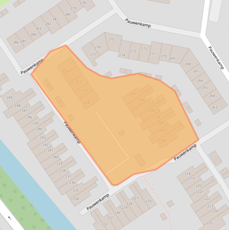 Kaart van postcodegebied 3607GT.