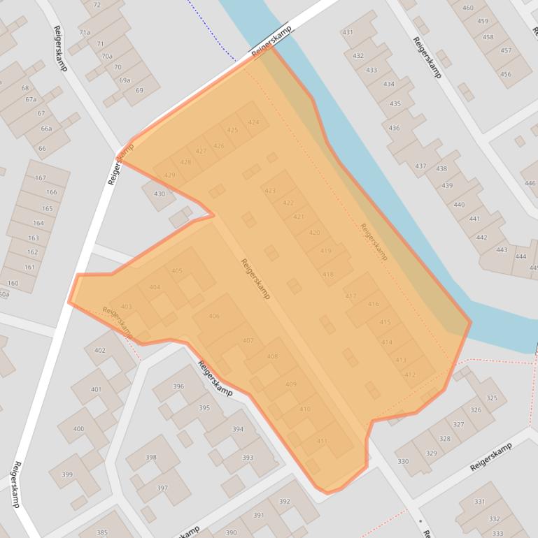 Kaart van postcodegebied 3607HZ.