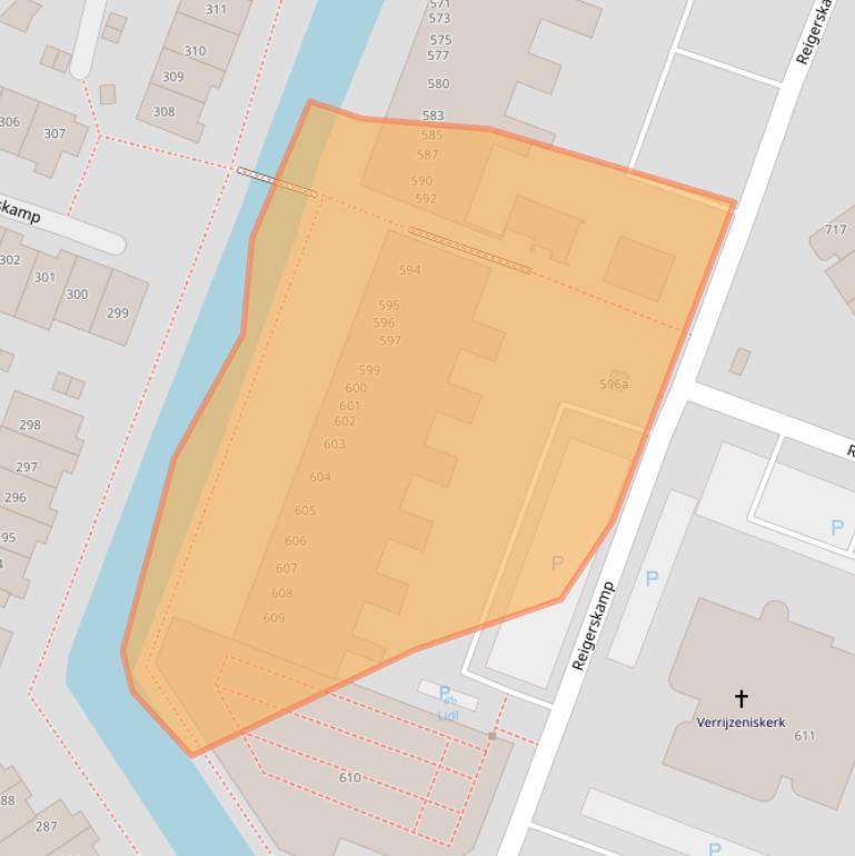 Kaart van postcodegebied 3607JJ.