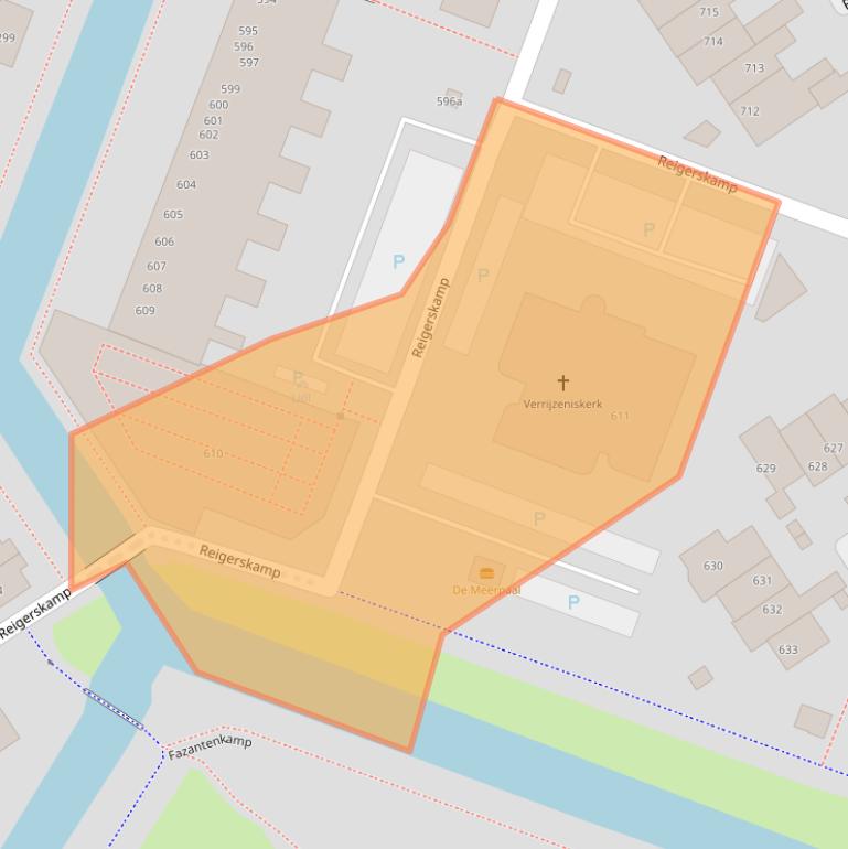 Kaart van postcodegebied 3607JK.