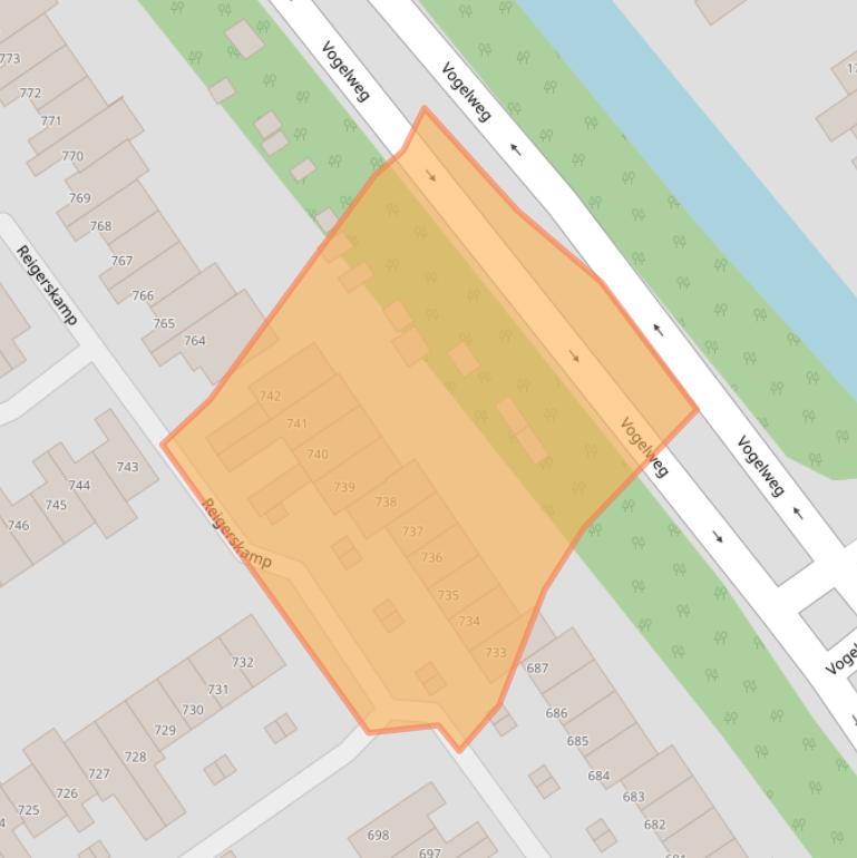 Kaart van postcodegebied 3607JS.