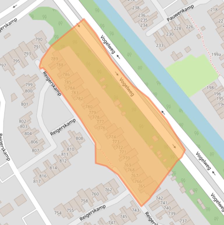 Kaart van postcodegebied 3607JV.