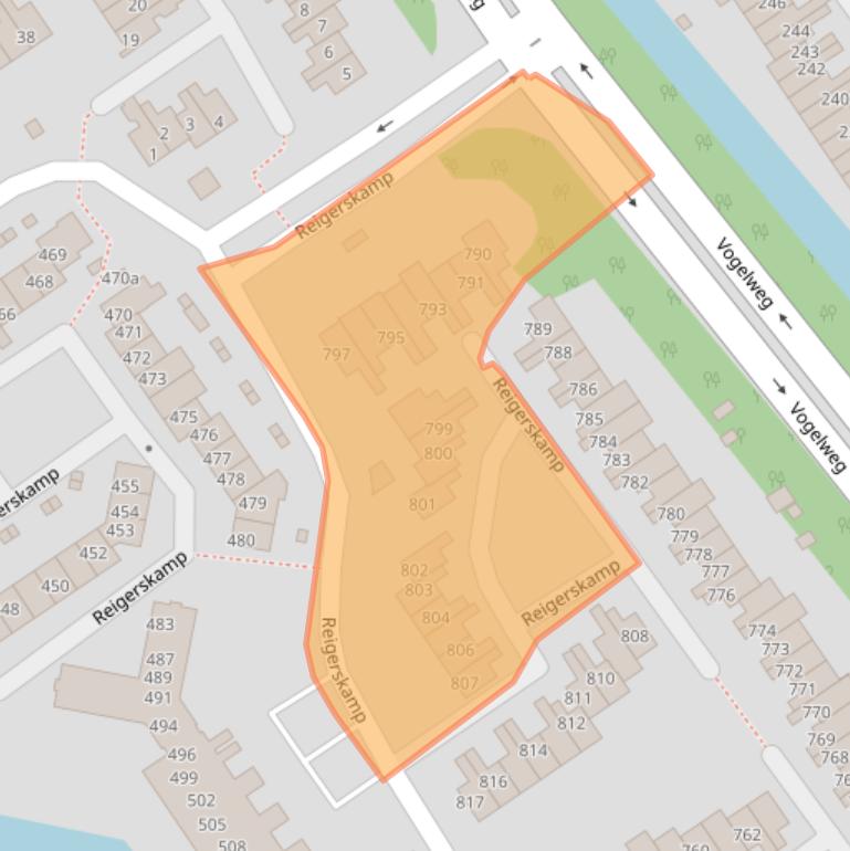 Kaart van postcodegebied 3607JW.