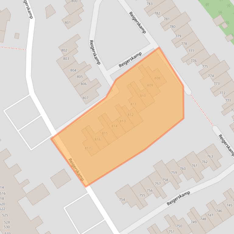 Kaart van postcodegebied 3607JX.