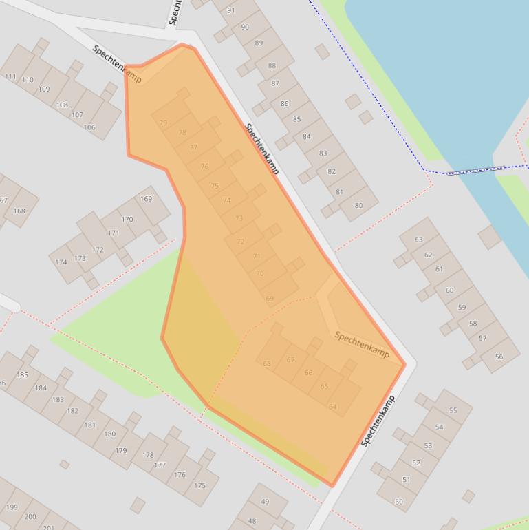 Kaart van postcodegebied 3607KD.